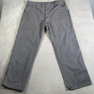 Dickies Carpenter‎ Pants Mens 42x32 Gray Cotton Workwear Utility Hammer Loop